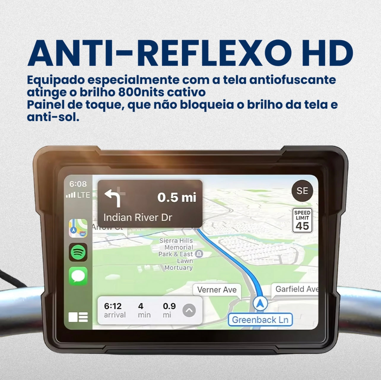 CarPlay para motos - Resistente al agua y antirrobo | 50% de descuento